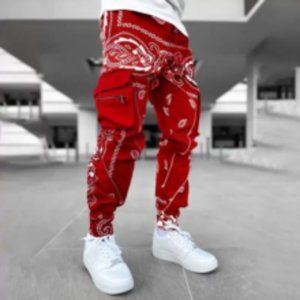 RED BANDANA PANTS